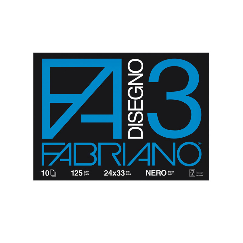 ALBUM 3 NERO (24X33CM) FG 10 125GR FABRIANO