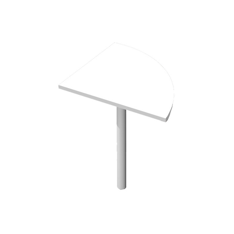 ANGOLARE 90ø BIANCO + GAMBA SUPPORTO x SCRIVANIE Agora' Basic