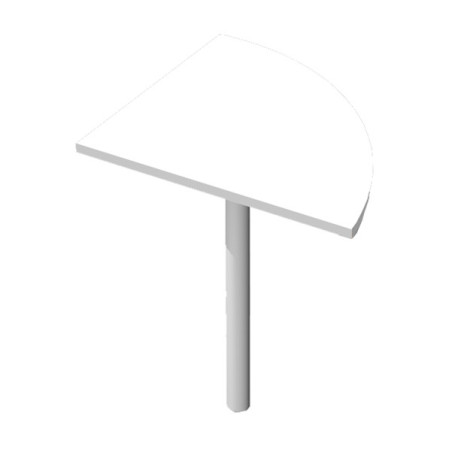 ANGOLARE 90ø BIANCO + GAMBA SUPPORTO x SCRIVANIE Agora' Basic