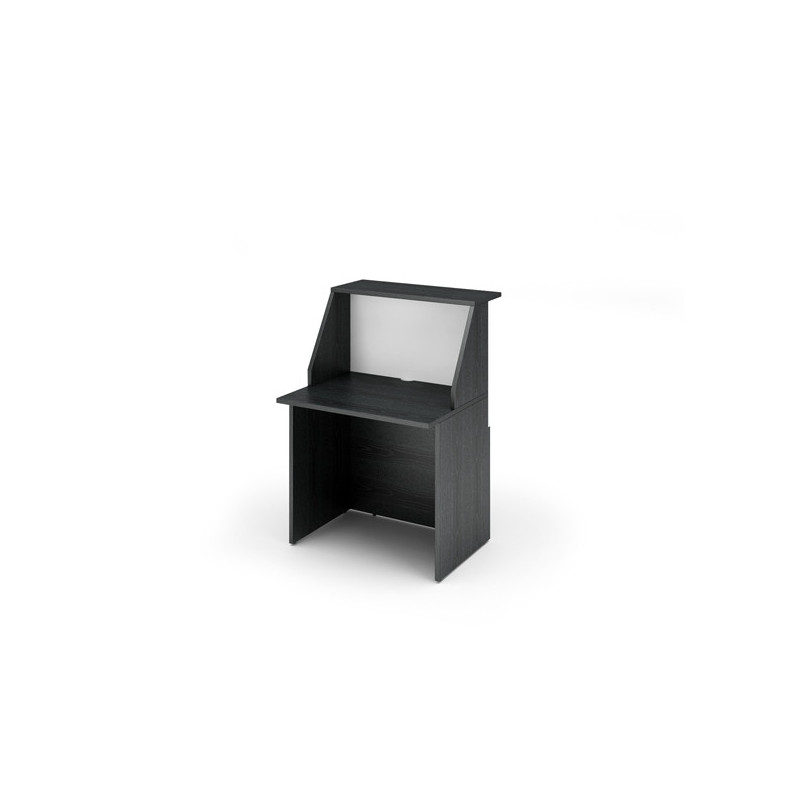 MODULO RECEPTION SOPRALZO+DESKTOP 80x76x117cm NERO VEN. /BIANCO - PRESTIGE