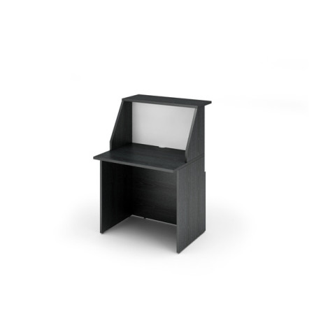 MODULO RECEPTION SOPRALZO+DESKTOP 80x76x117cm NERO VEN. /BIANCO - PRESTIGE