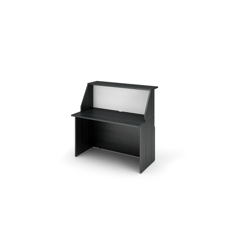 MODULO RECEPTION SOPRALZO+DESKTOP 120x76x117cm NERO VEN. /BIANCO - PRESTIGE