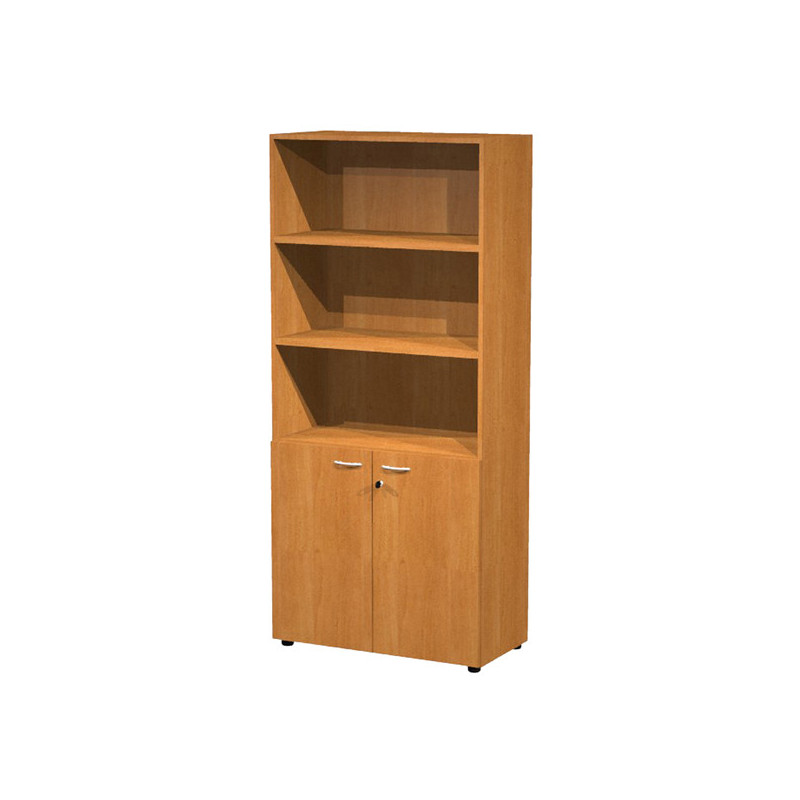 ARMADIO MODULARE A 2 ANTE BASSE 90x45,8cm - H200cm NOCE CHIARO