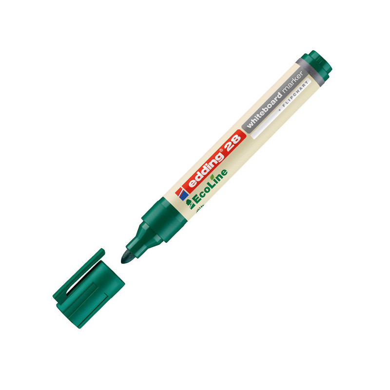 MARCATORE VERDE PER LAVAGNE BIANCHE EDDING 28 ECOLINE TRATTO 1,5 - 3,00mm