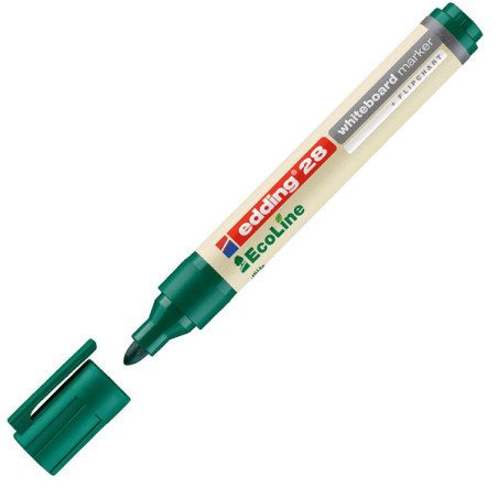 MARCATORE VERDE PER LAVAGNE BIANCHE EDDING 28 ECOLINE TRATTO 1,5 - 3,00mm