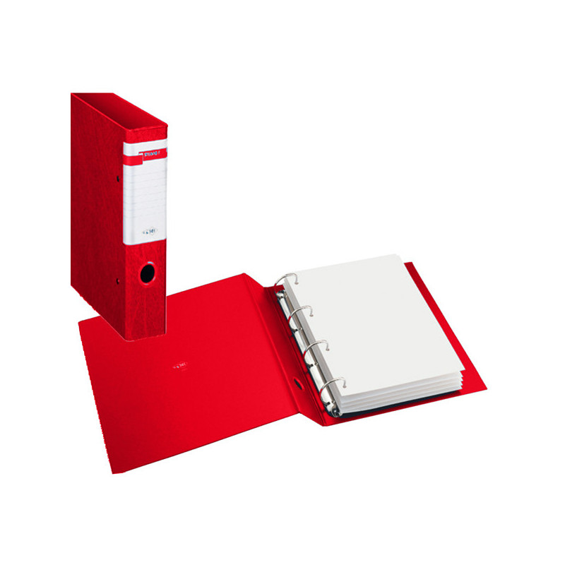 Raccoglitore STELVIO F 40 A4 4D rosso 22x30cm SEI ROTA