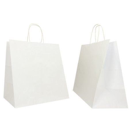 25 SHOPPERS CARTA KRAFT 32X20X33CM TWISTED LARGE BIANCO