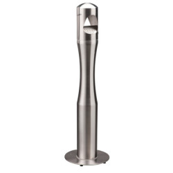 Portacenere a colonna H100cm in acciaio inox