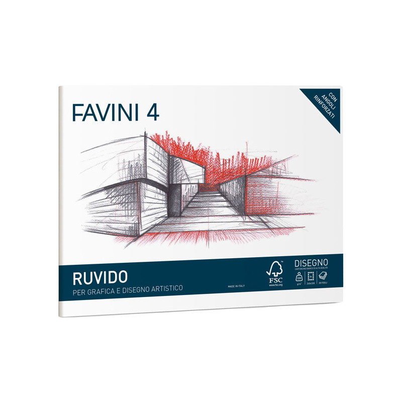 ALBUM FAVINI 4 24X33CM 220GR 20FG RUVIDO