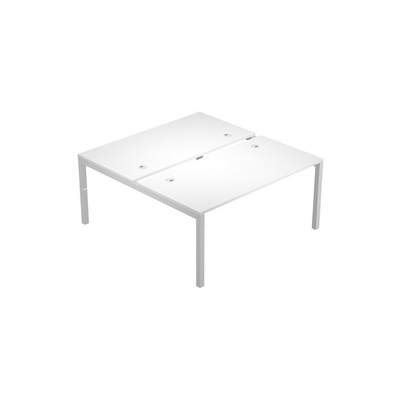 SCRIVANIA a 2 POSTAZIONI CONTRAP.180X166cm BIANCO - AGORA'