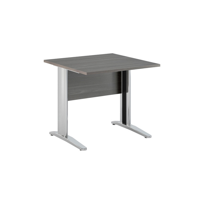 SCRIVANIA LINEARE 80X80cm FRASSINO TOSCANOfianchi vernic.effetto cromato EASY
