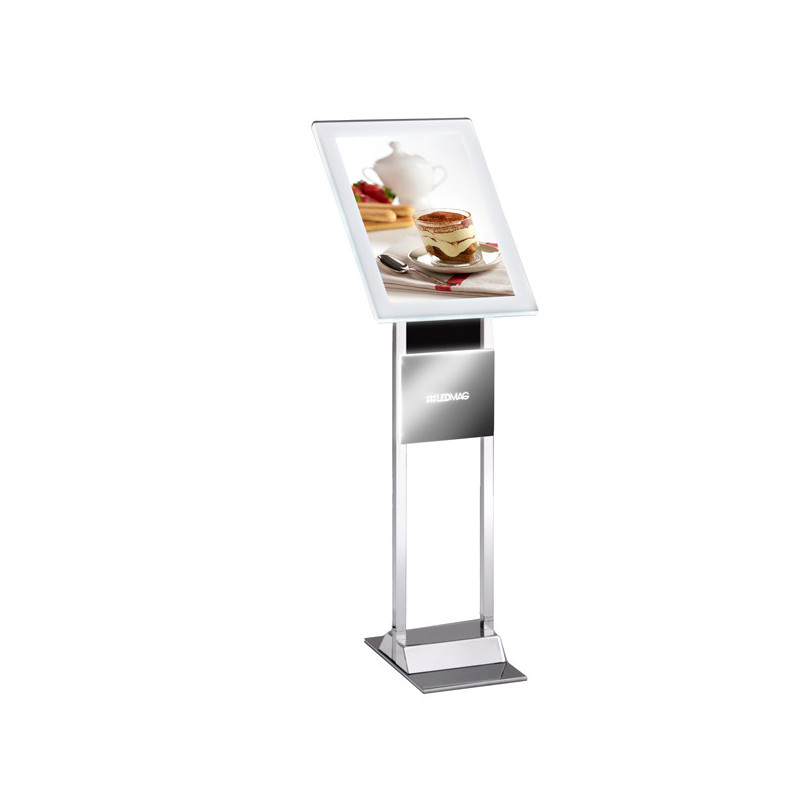 LEGGIO a LED da TERRA H110cm con CORNICE A3 Menu Board LEDMAG