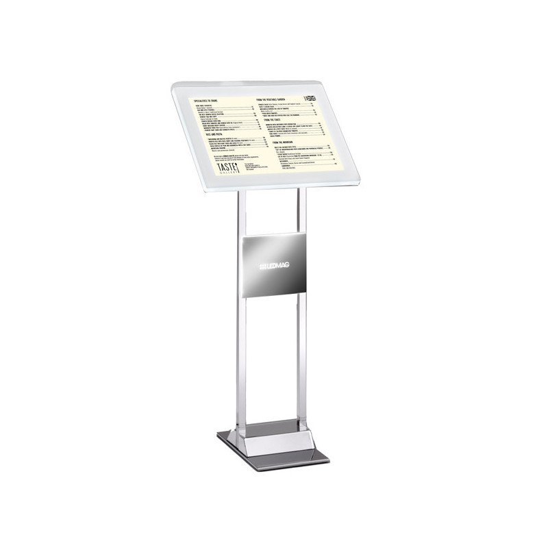 LEGGIO a LED da TERRA H110cm con CORNICE A4 Menu Board LEDMAG