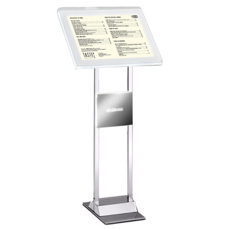 LEGGIO a LED da TERRA H110cm con CORNICE A4 Menu Board LEDMAG