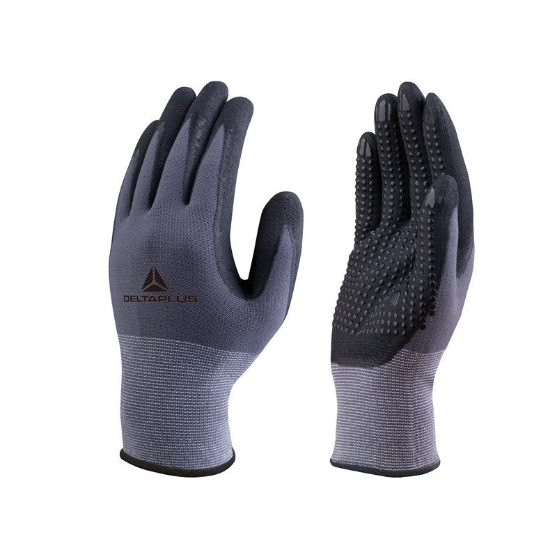 GUANTO DI PRECISIONE VE727NO Tg.08 palmo NITRILE/PU + puntini