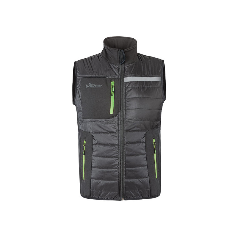 Gilet Wall taglia L grigio/verde U-Power