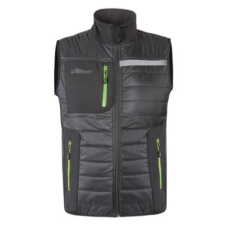 Gilet Wall taglia L grigio/verde U-Power