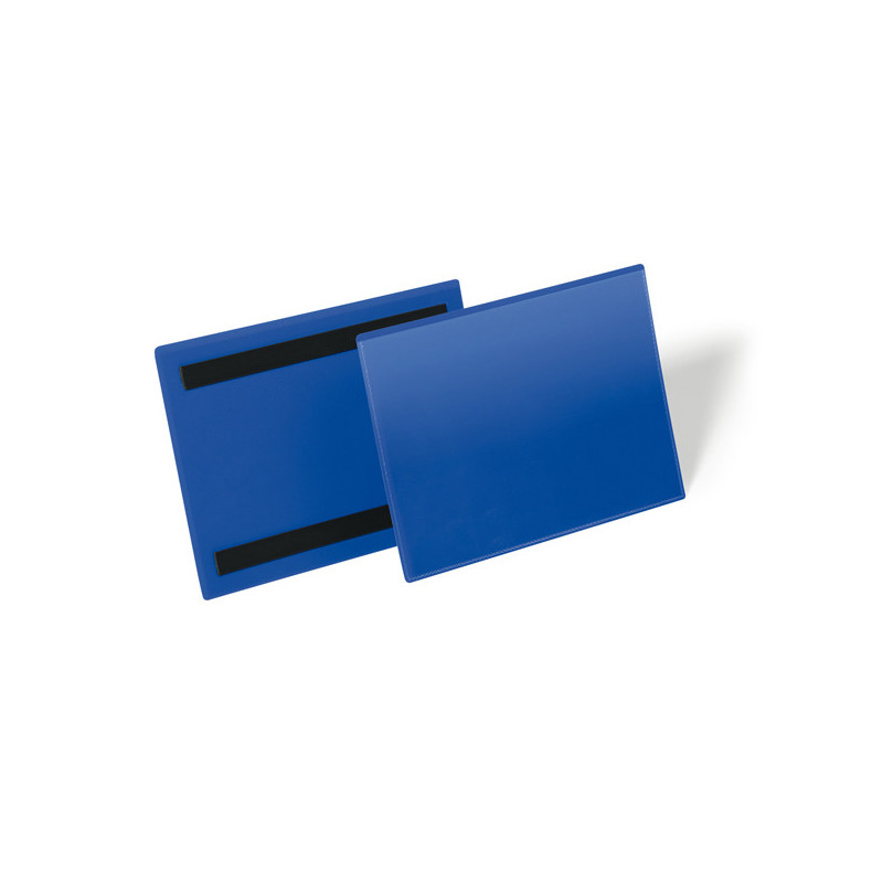 50 buste identificazione magnetiche 210x148mm (A5-ORIZ.) art.1743 Blu DURABLE