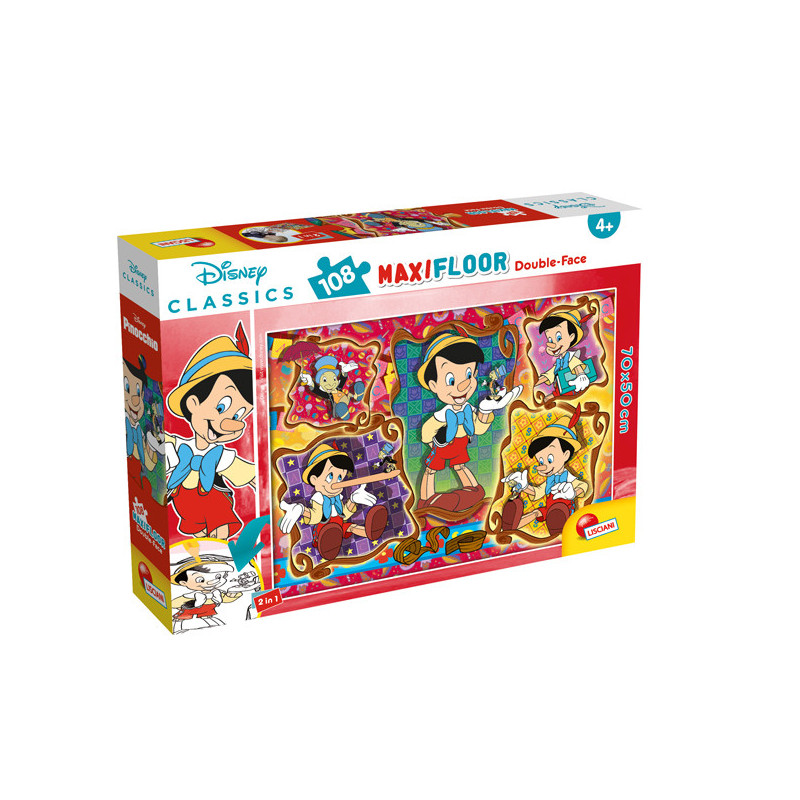 PUZZLE SUPERMAXI PINOCCHIO 108 PEZZI 70X50CM LISCIANI