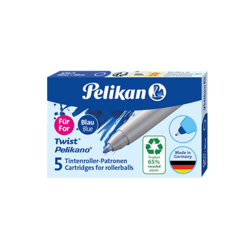 Scatola 5 cartucce sferografica KM5 ECO blue royal Pelikan