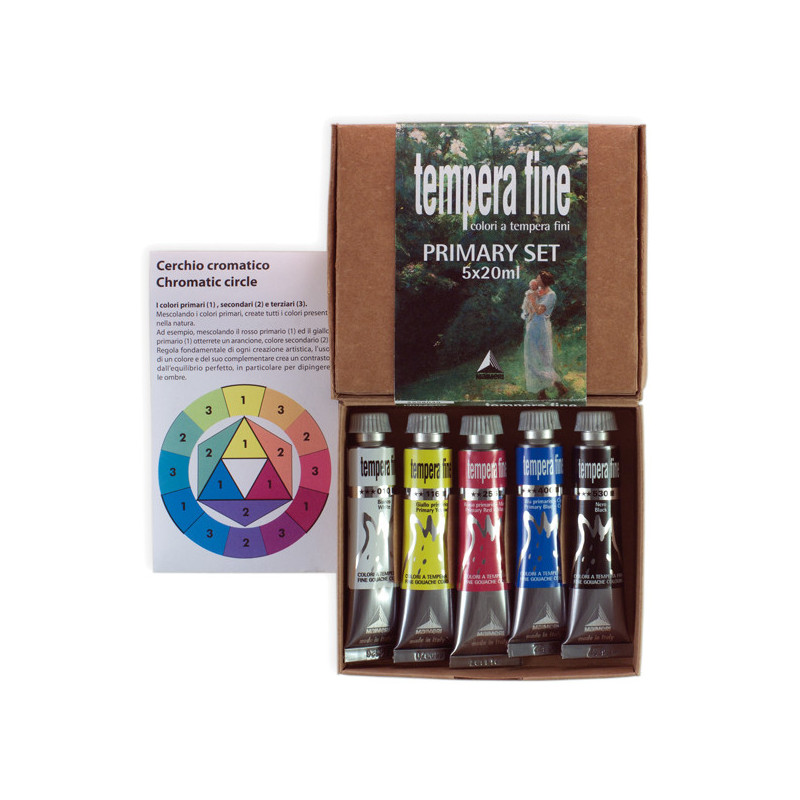 Tempera Fine Primary Set 5 tubetti da 20ml Maimeri