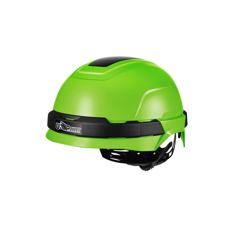 Casco protettivo Antares verde fluo regolabile U-Power