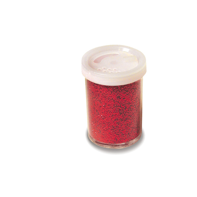 Glitter flacone grana fine 25ml rosso DECO