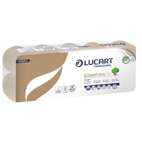 Pacco 10 rotoli Carta Igienica 180 strappi EcoNatural Lucart