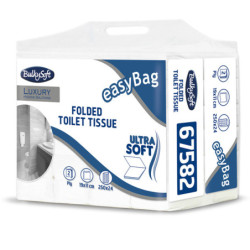 Pacco 250 strappi Carta Igienica interfogliata EasyBag BulkySoft