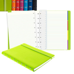 Notebook f.to A5 a righe 56 pag. nero similpelle Filofax