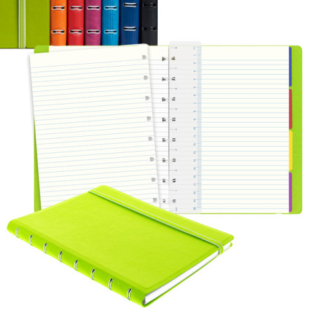 Notebook f.to A5 a righe 56 pag. nero similpelle Filofax