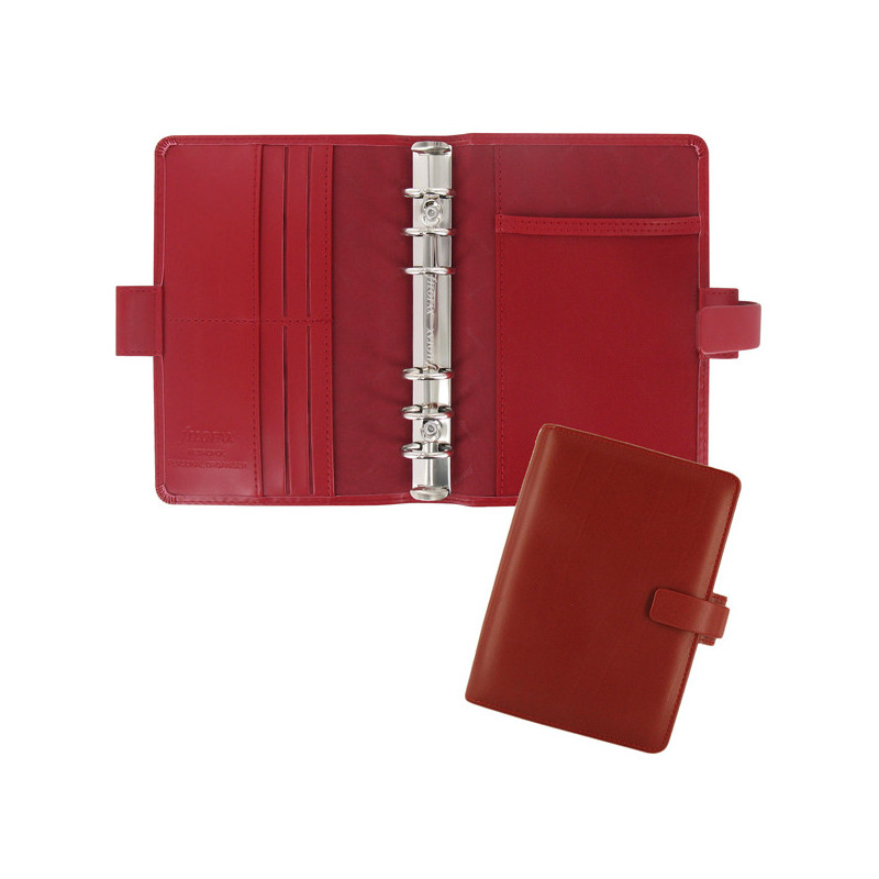 Organiser Metropol Personal f.to 188x135x38mm rosso similpelle Filofax