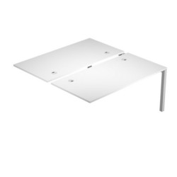 Postazione doppia aggiuntiva per scrivanie 140X166cm Bianco - Agora'