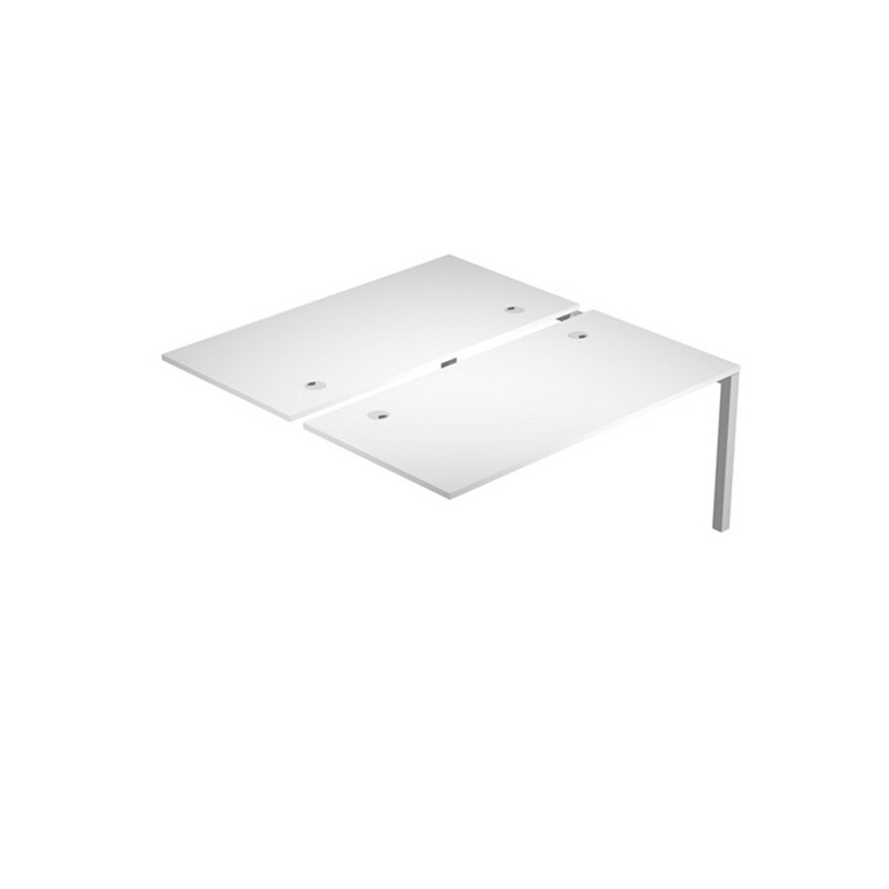 Postazione doppia aggiuntiva per scrivanie 180X166cm Bianco - Agora'