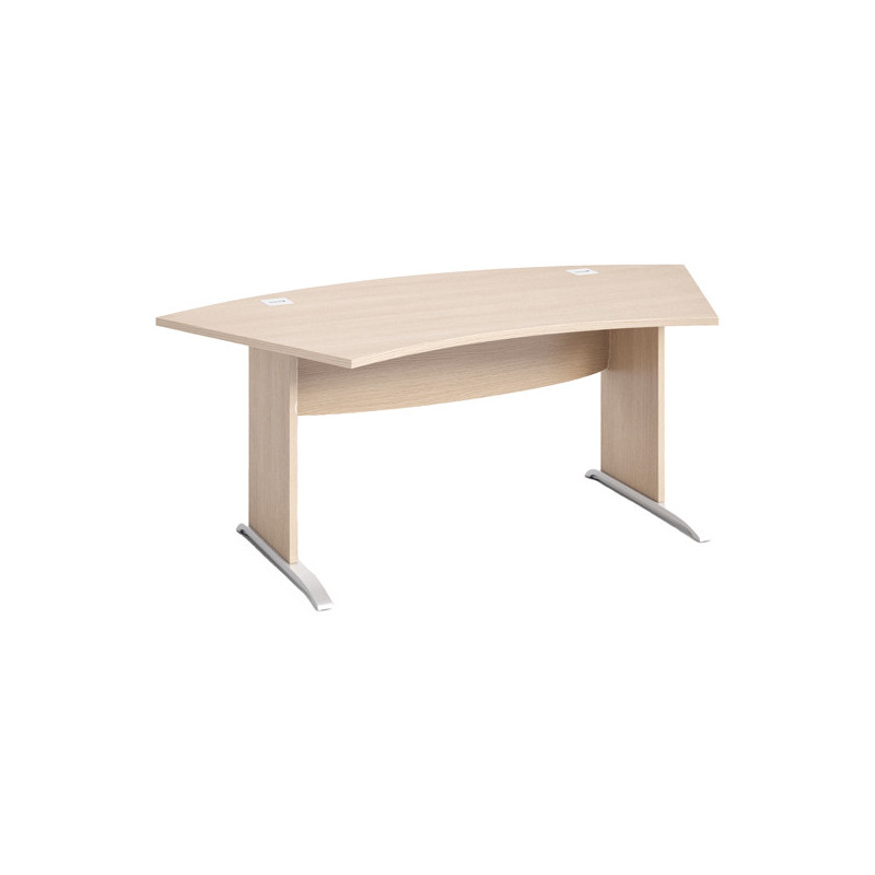 Scrivania fianchi a L piedi metallo 190x96xH73cm Rovere - Agora' Direction