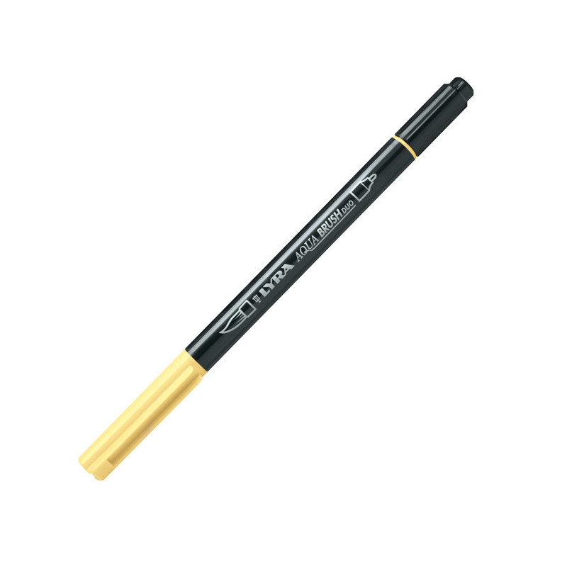 Pennarello a 2 punte AQUA BRUSH DUO giallo chiaro LYRA