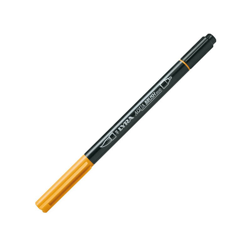 Pennarello a 2 punte AQUA BRUSH DUO giallo di cadmio scuro LYRA