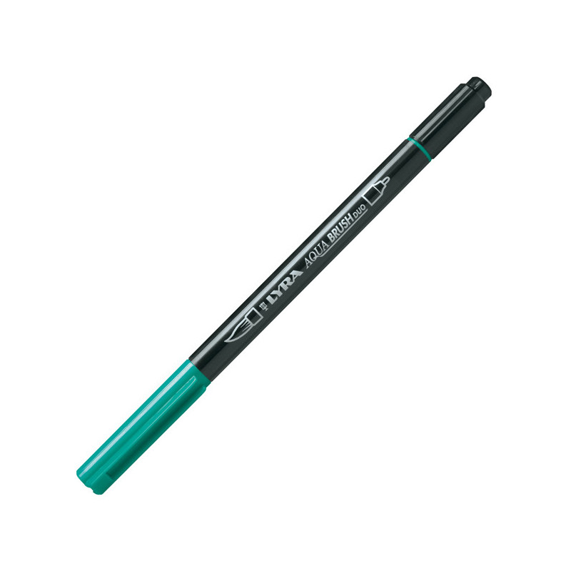 Pennarello a 2 punte AQUA BRUSH DUO verde notte LYRA