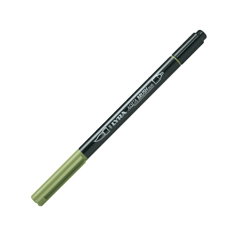 Pennarello a 2 punte AQUA BRUSH DUO verde di cromo LYRA