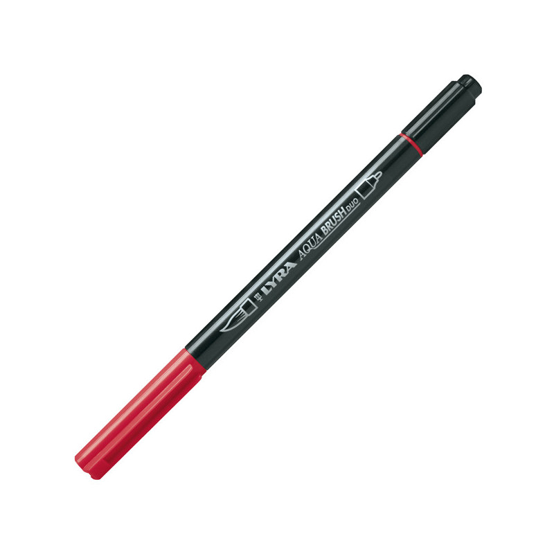 Pennarello a 2 punte AQUA BRUSH DUO rosso Pompei LYRA