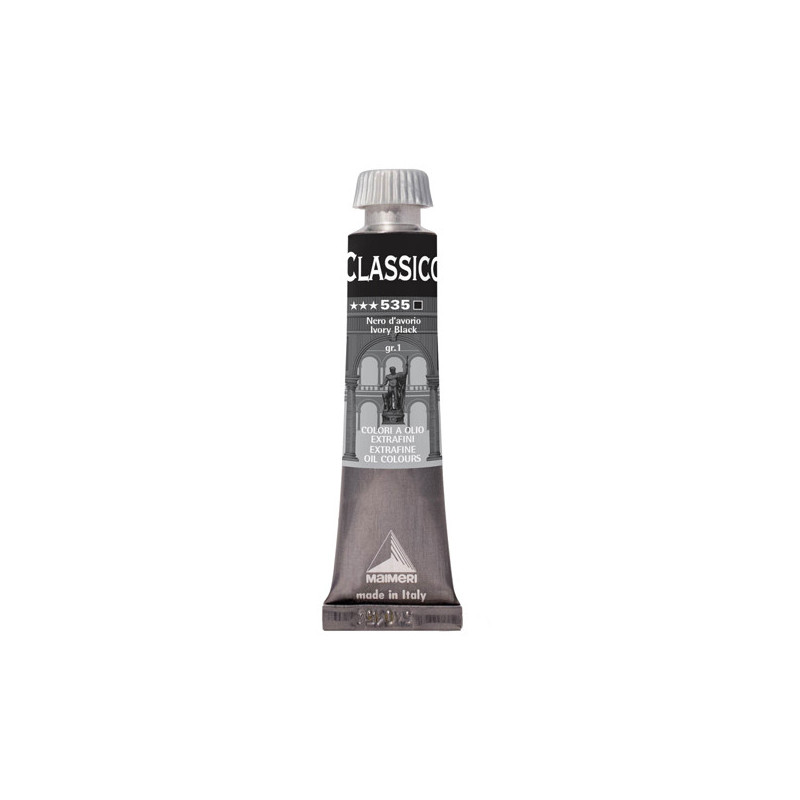 Colore a olio extrafine 20ml nero d'avorio Maimeri