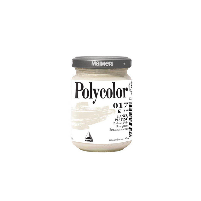 Colore vinilico Polycolor vasetto 140 ml bianco platino Maimeri