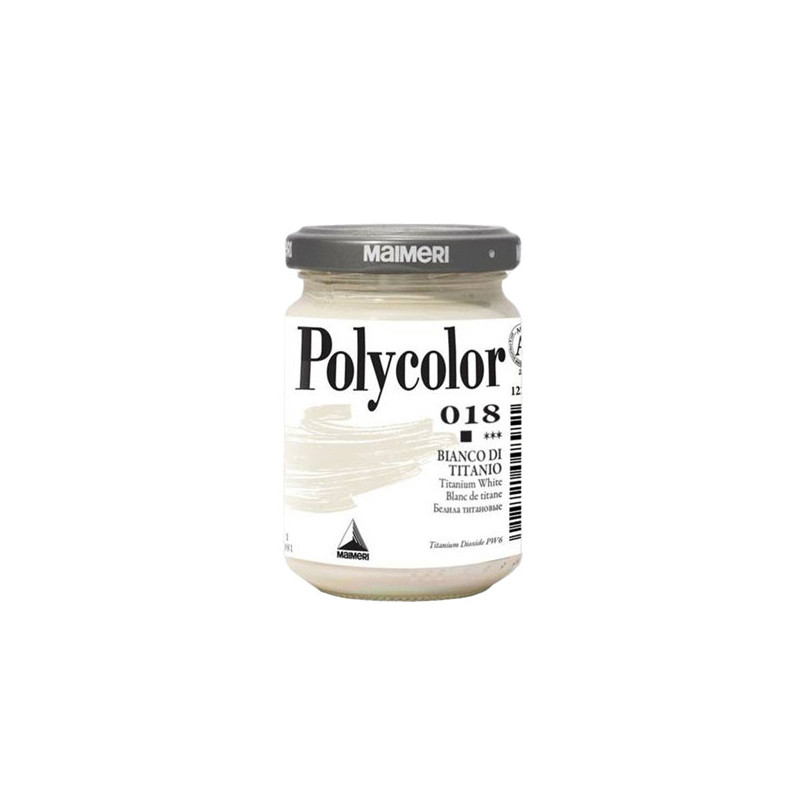 Colore vinilico Polycolor vasetto 140 ml bianco titanio Maimeri