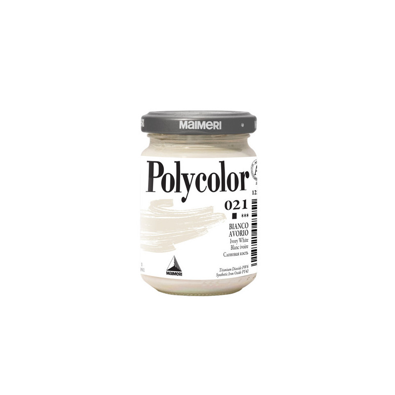 Colore vinilico Polycolor vasetto 140 ml bianco avorio Maimeri