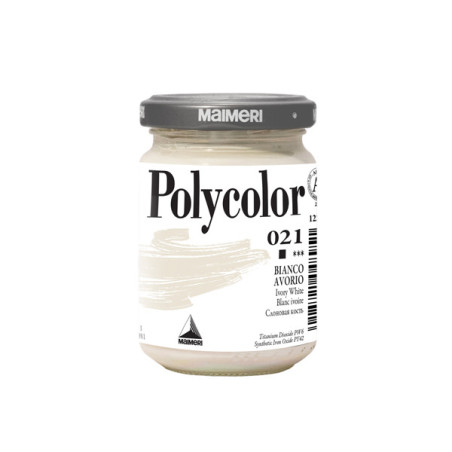 Colore vinilico Polycolor vasetto 140 ml bianco avorio Maimeri