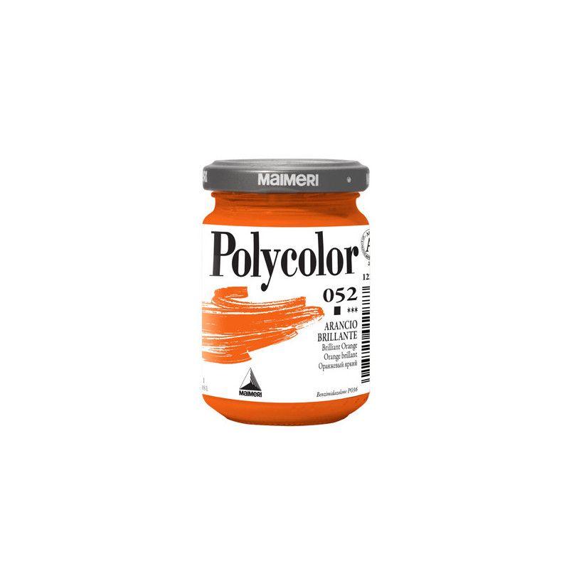 Colore vinilico Polycolor vasetto 140 ml arancio brillante Maimeri