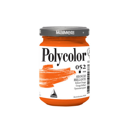 Colore vinilico Polycolor vasetto 140 ml arancio brillante Maimeri