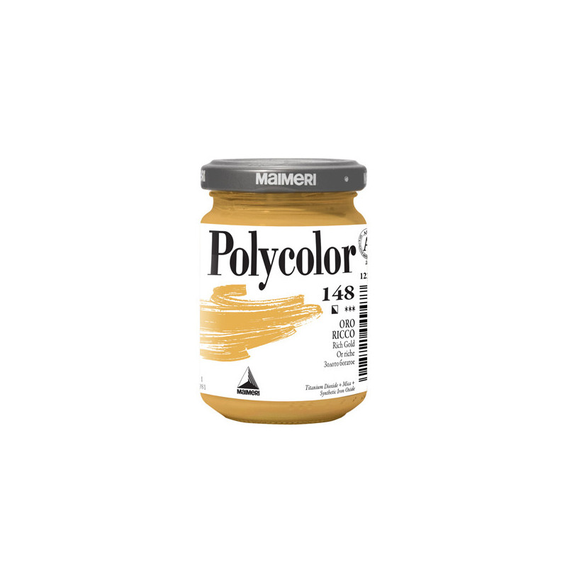 Colore vinilico Polycolor vasetto 140 ml oro ricco Maimeri