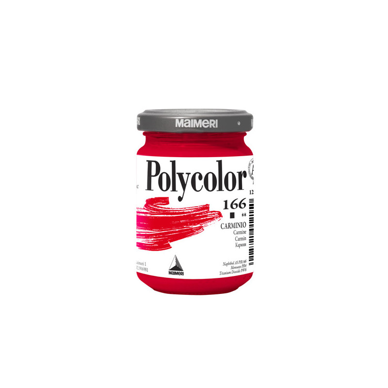 Colore vinilico Polycolor vasetto 140 ml carminio Maimeri