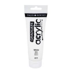 Colore acrilico fine Graduate tubo 120 ml bianco Daler Rowney